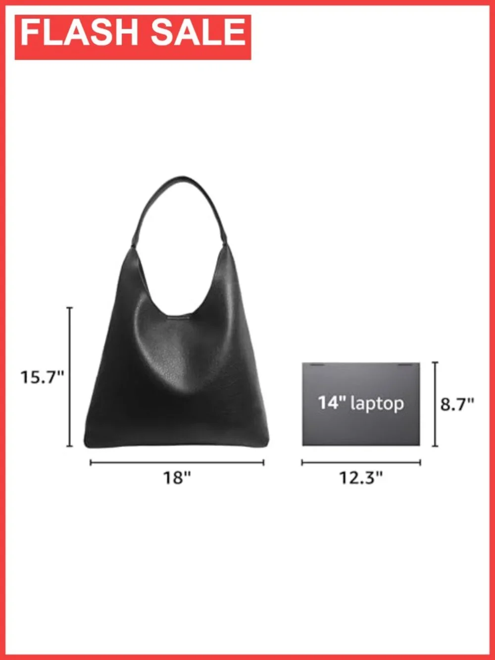 Soft Vegan Leather Hobo Bag Slouchy Shoulder Tote Purse